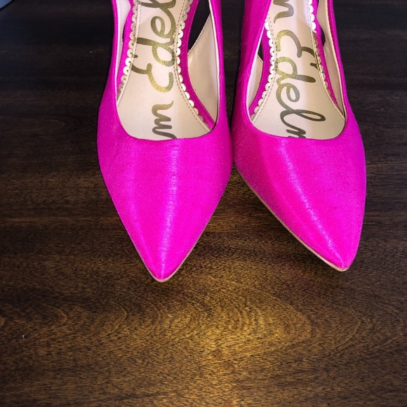 Sam Edelman Shoes - Like New Sam Edelman Sling Back Pink Satin